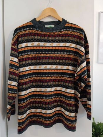 Pull a motifs jacquard vintage 42