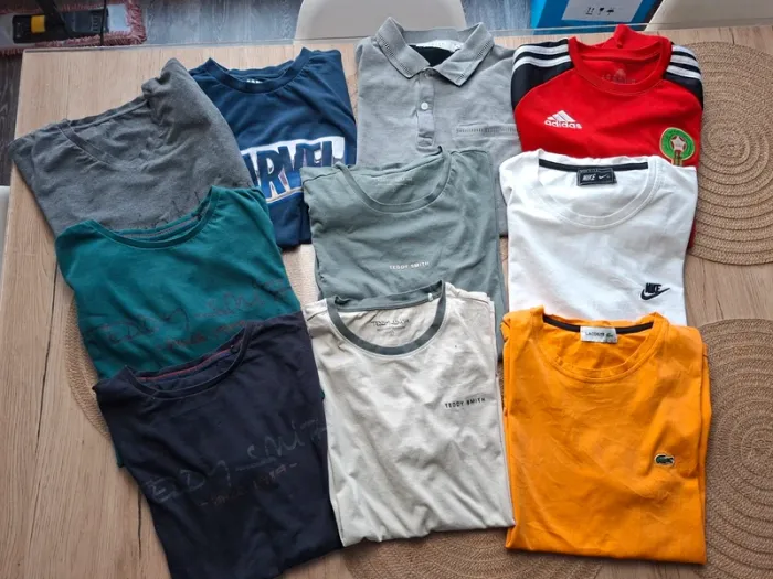 Lot 26 vêtements homme S/M – Marques variées (Lacoste, Nike, Adidas, Levi’s) - photo numéro 2