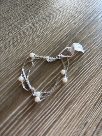 Bracelet en argent perles jewel candle neuf