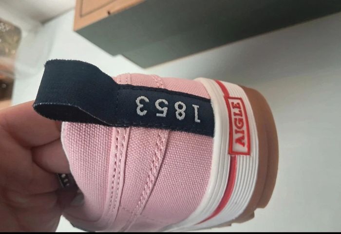 Aigle baskets en toile été femme P.39 neuves - photo numéro 4