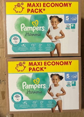 Lot de 02 cartons pampers T5 harmonie 