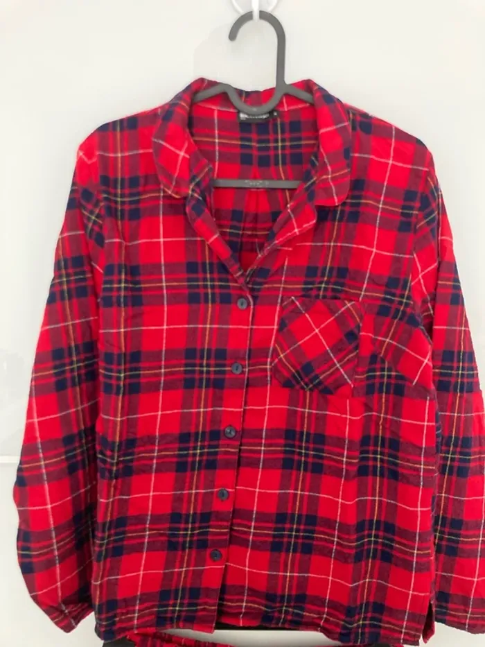 Ensemble pyjama rouge à carreaux noël - photo numéro 2