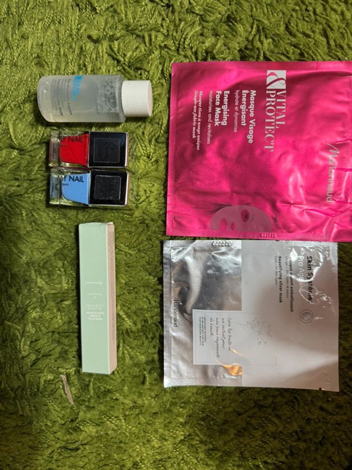 Lot Marionnaud beaute masque vernis rouge z levre eau micellaire rouge a levre