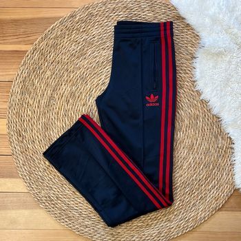 Jogging Adidas vintage bleu marine bandes rouges - Taille 32 XS