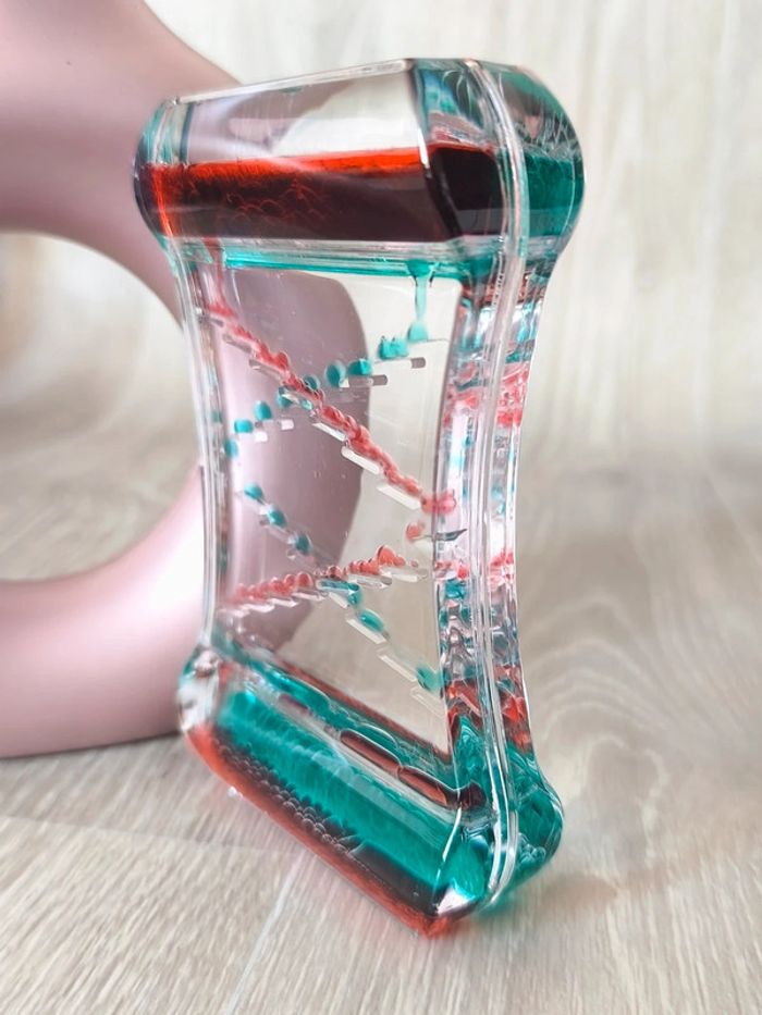 Sablier à huile double apaisant vert et rouge - photo numéro 5