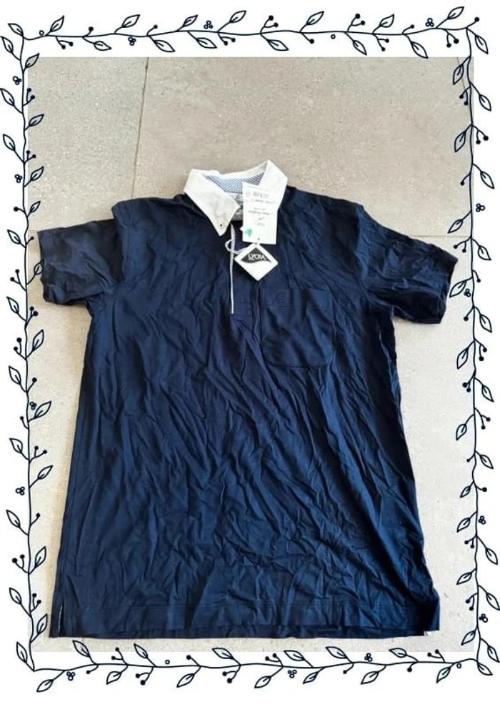 Polo bleu marine Anna Scarpati, taille S pour homme, valeur 115€