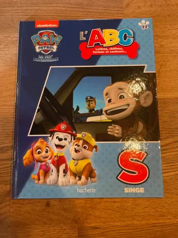 Livre La Pat Patrouille Paw Patrol L’ABC lettres chiffres formes et couleurs La lettre S