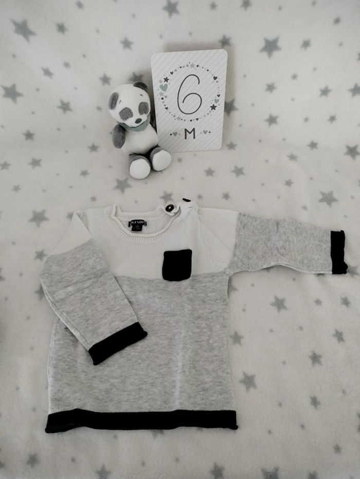 Ensemble pull fin et Jogging Noir et Blanc - photo numéro 5