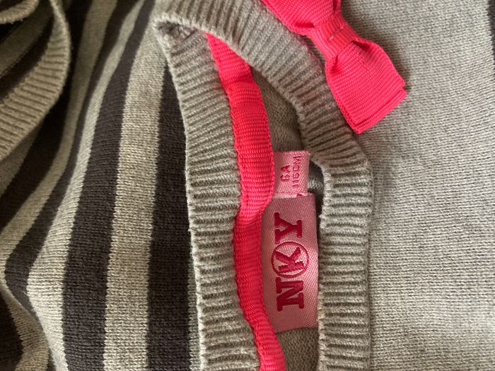 pull fin en mailles rayé avec noeud - photo numéro 4
