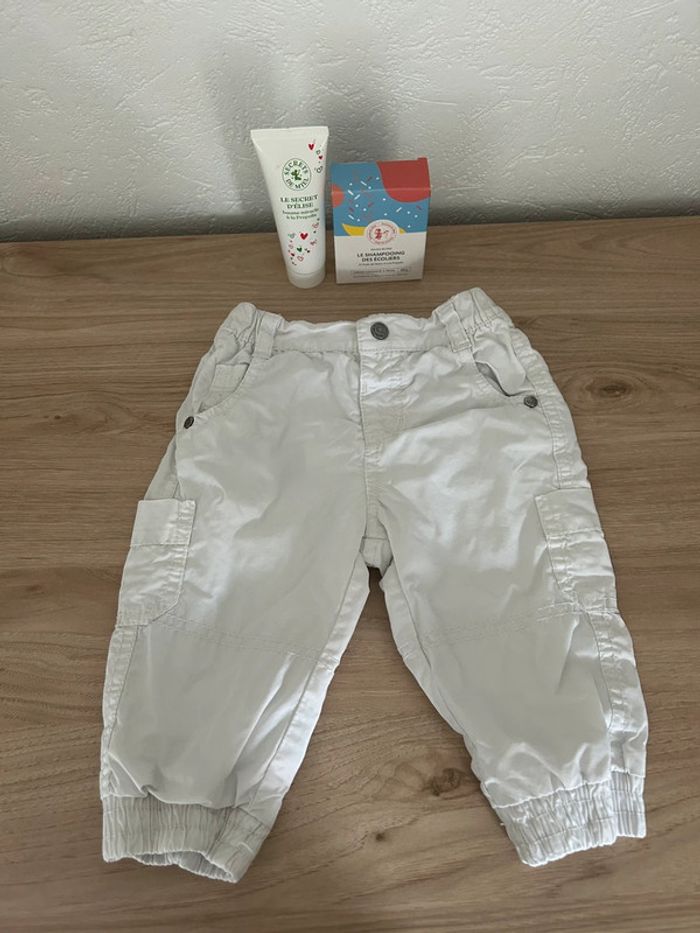 🌟 Pantalon cargo blanc Brioche 6 mois 🌟 - photo numéro 2