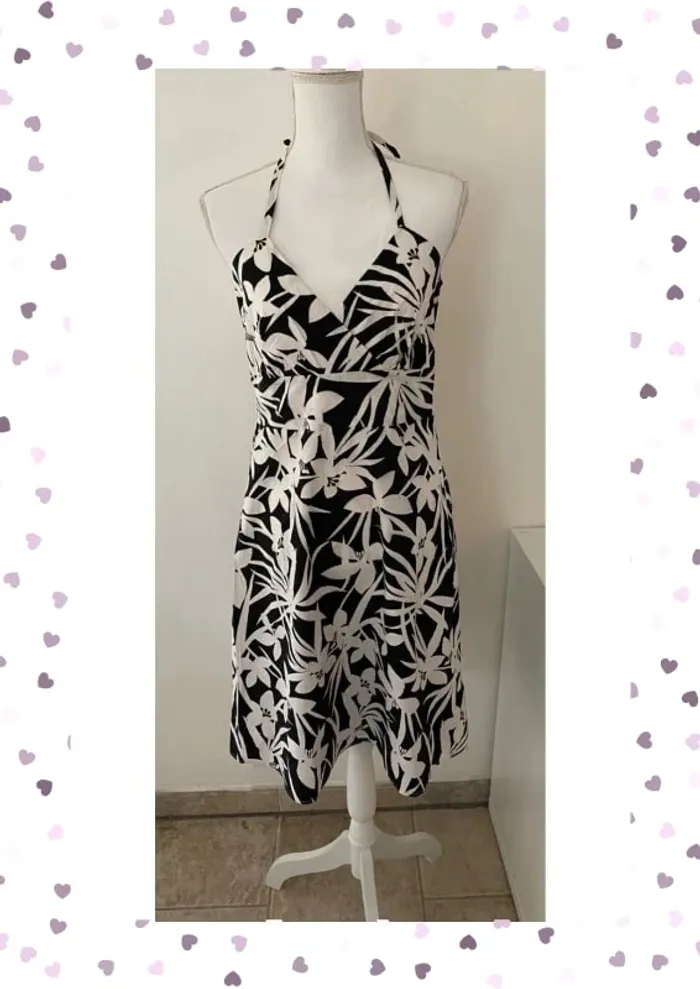 New Look Robe Noire & Blanche Taille 40/L - photo numéro 2