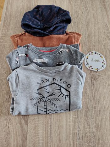 Lot de 3 sweats garçon 3ans Kiabi