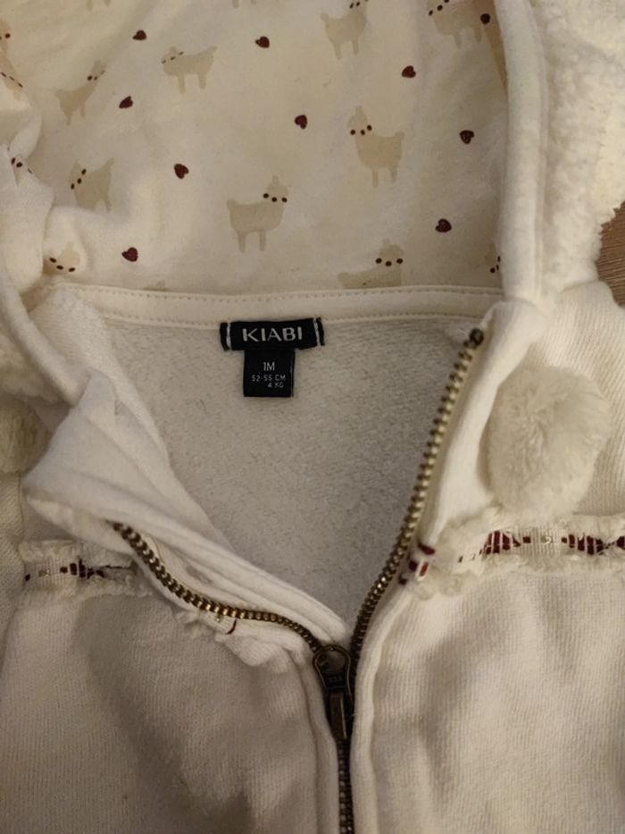 Gilet zippé crème - photo numéro 4