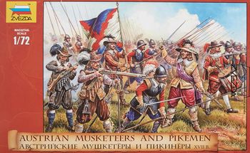 Maquette Zvezda 8061 Austrian Musketeers and Pikemen XVII century AD 1/72