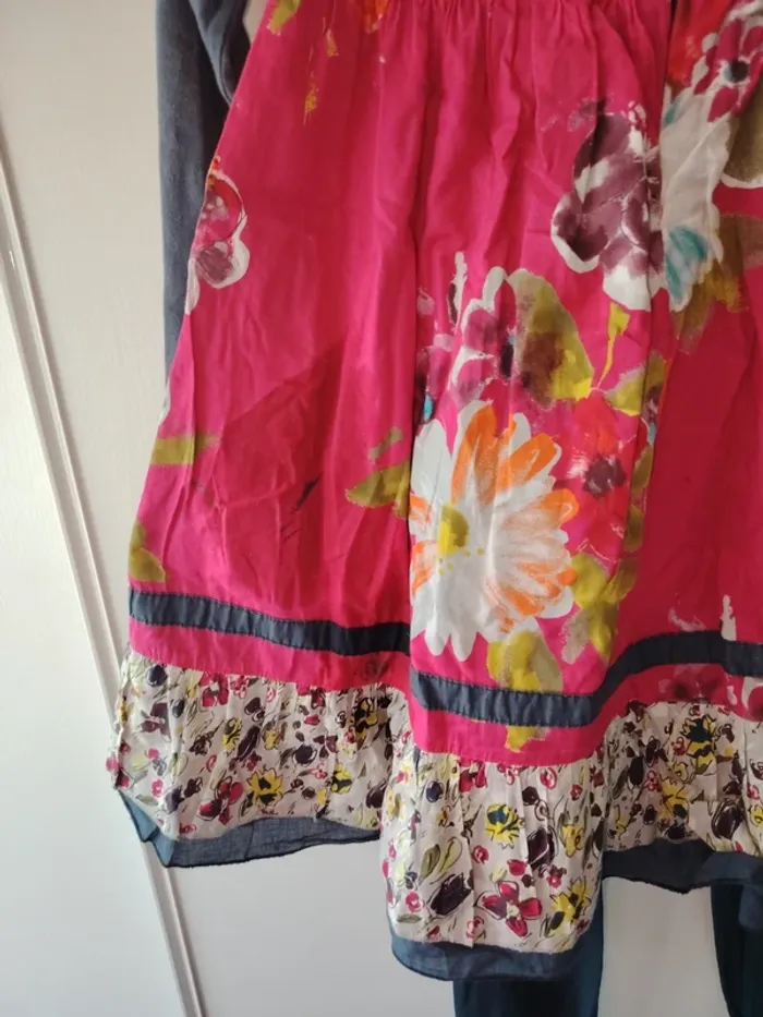 Lot de 2 robes courtes + leggings Catimini 10 ans - photo numéro 7