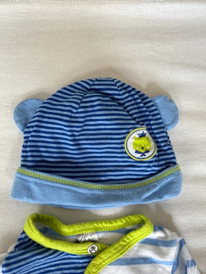 Ensemble Dors-bien et bonnet 1 mois - photo numéro 3