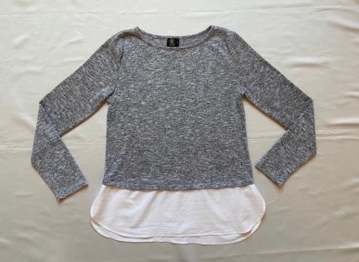 Pull chiné noir et blanc Fashion Express taille 38 / M - photo numéro 8