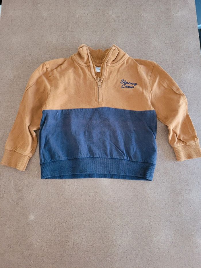 Pull camel bleu TAO taille 3ans