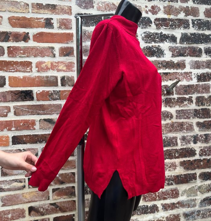 ❤️Pull fin à manches longues – Rouge vif – T40 - photo numéro 3