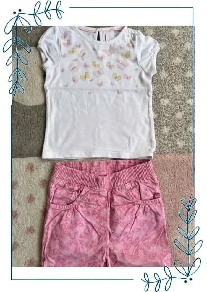 2 ensembles 86 cm fille été - photo numéro 2