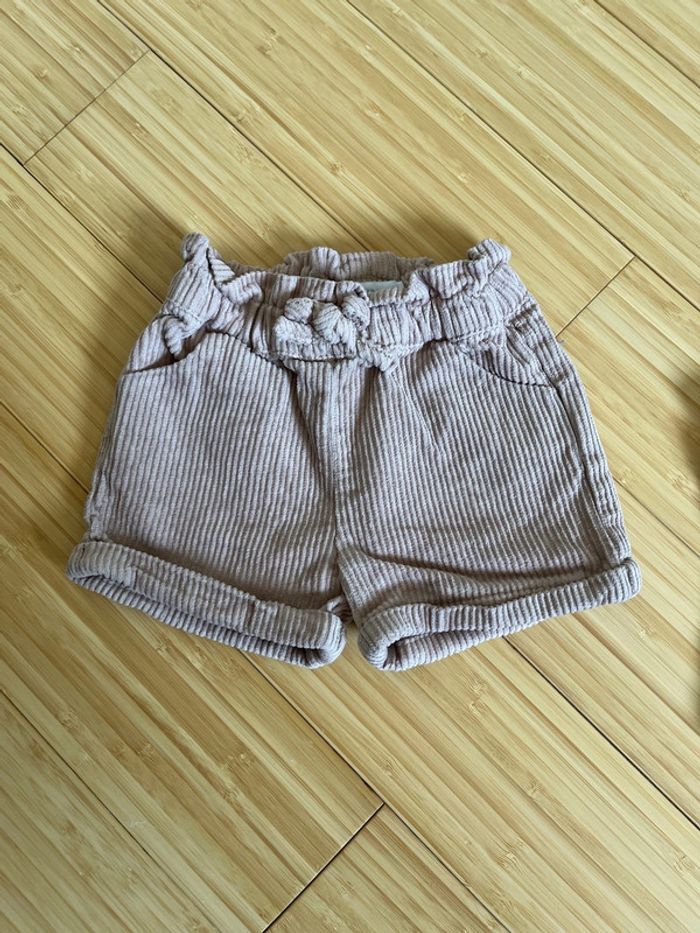 Short en velours rose + 2 collants - photo numéro 4