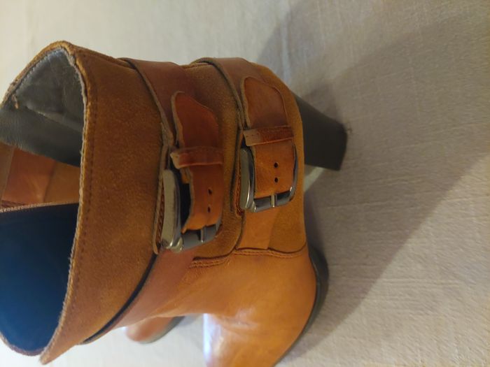 Bottines femmes cuir marron - photo numéro 2