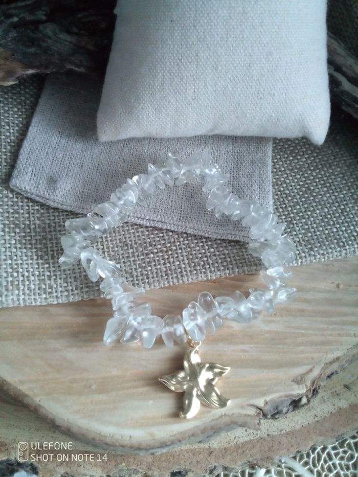 Bracelet pierres naturelles de cristal de roche - photo numéro 3