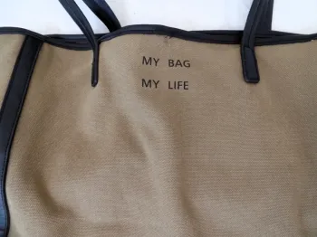 Sac toile "my bag my life" (fourre-tout)