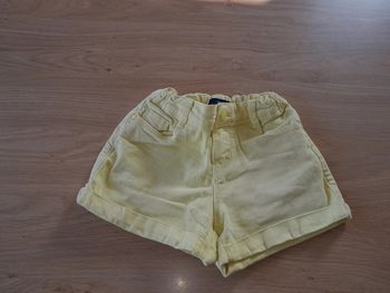 Short jean fille jaune pale 7 ans