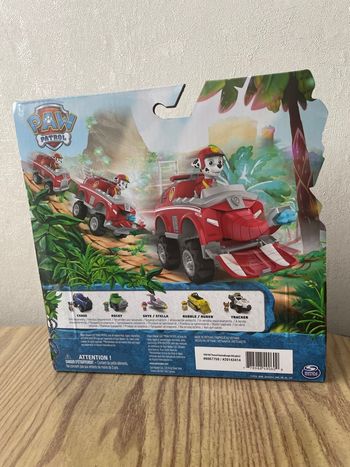 Coffret Pat Patrouille Jungle Pups Marcus + Véhicule Camion De Pompier De Luxe