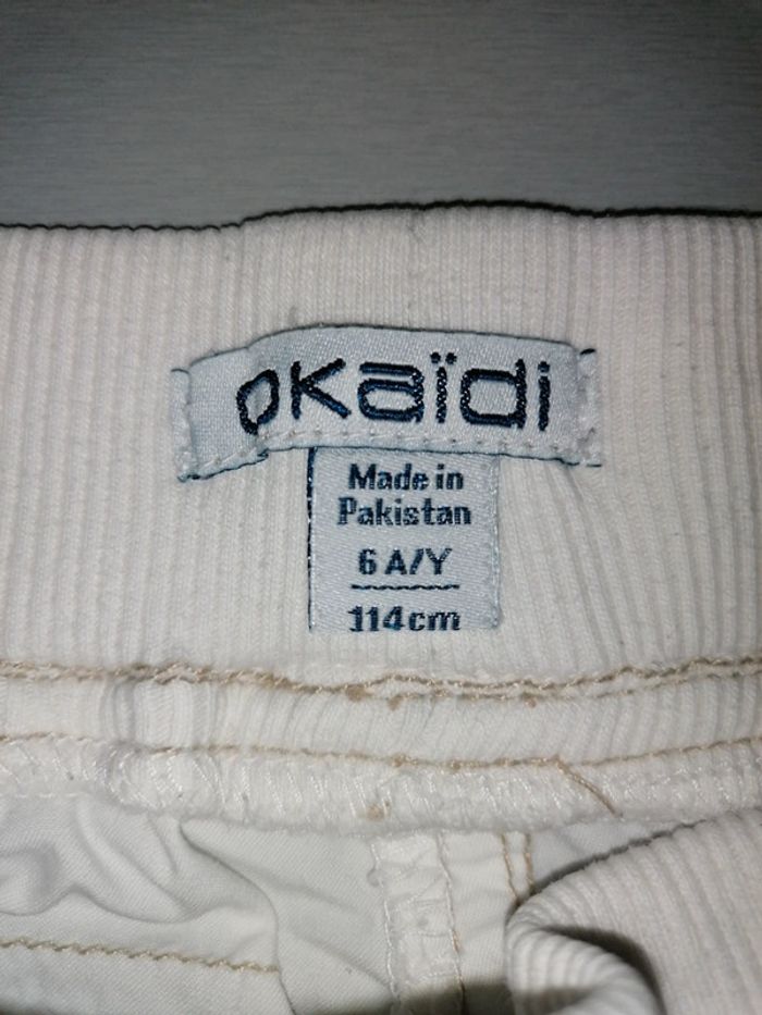Bermudas blanc Okaidi 6ans - photo numéro 5