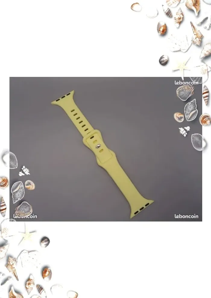 Bracelet en silicone pour montre  SE 8 7 6 5 pour boitier 38 40 41 bracelet silicone jaune