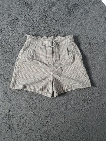 Short pied de poule camaieu