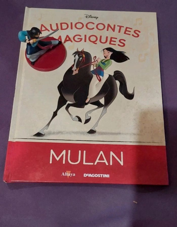 Mulan collection audiocontes Magiques Disney Altaya audio conte magic livre & figurine
