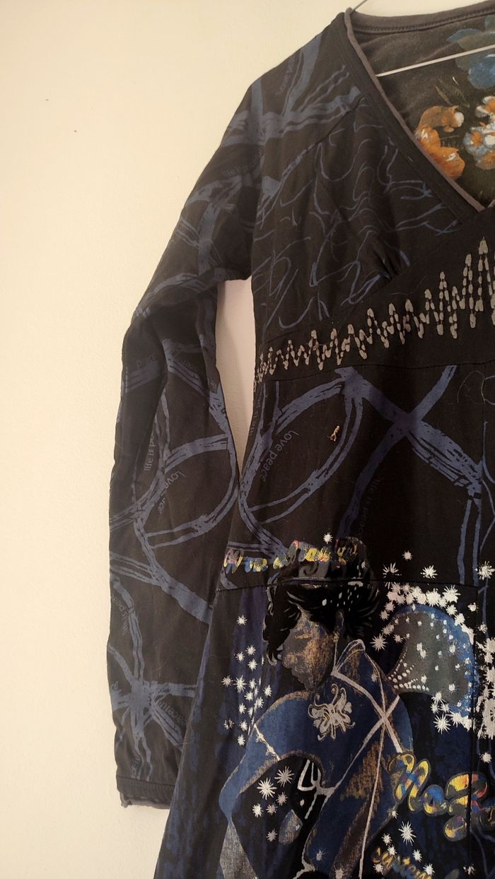 Robe longue y2k taille S patchwork motifs - photo numéro 3