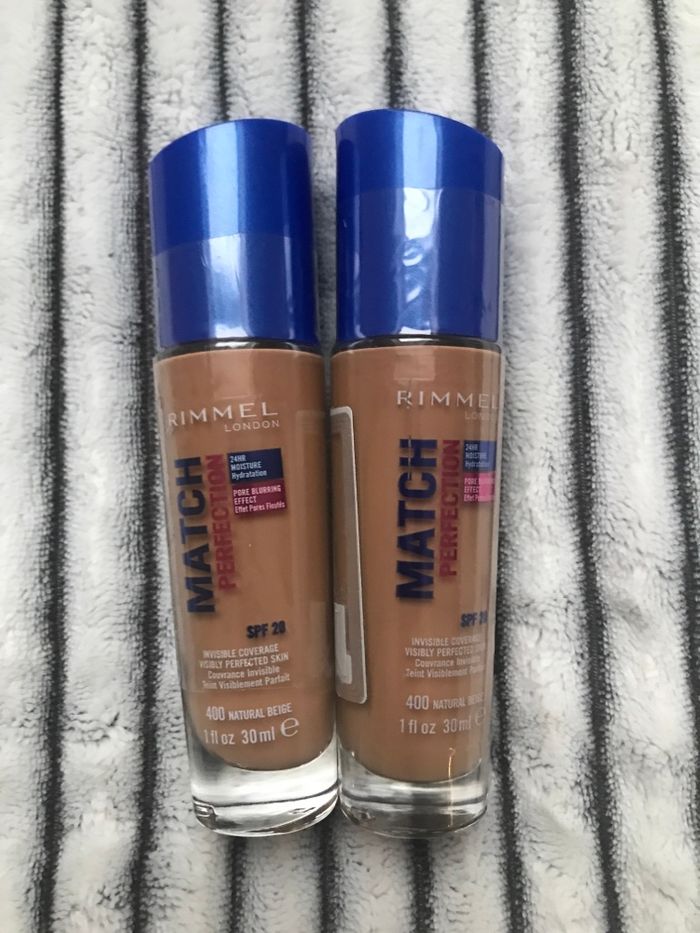 Neuf lot de 2 fonds de teint rimmel 400 beige naturel