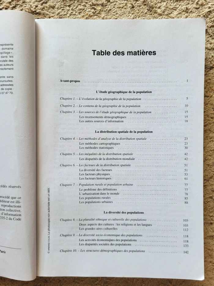 Livre Géographie de la population de Daniel Noin - ouvrage universitaire - photo numéro 5