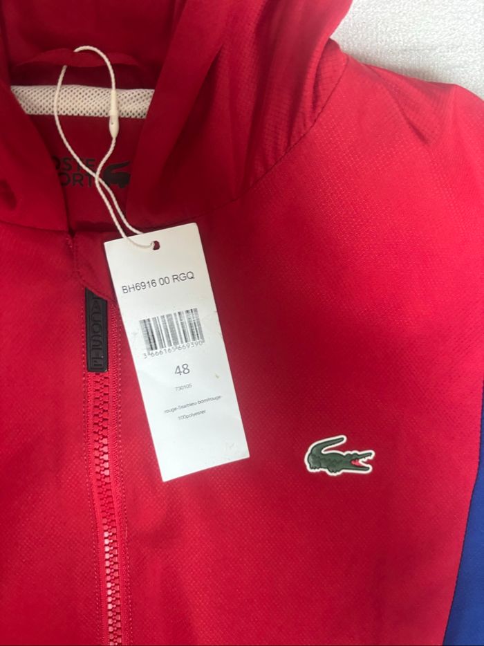Veste d’extérieur/survêtementLacoste rouge et bleu taille S 46/48 - photo numéro 4