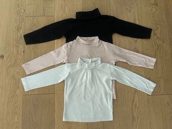 Lot de 3 t shirts manches longues et col roulé