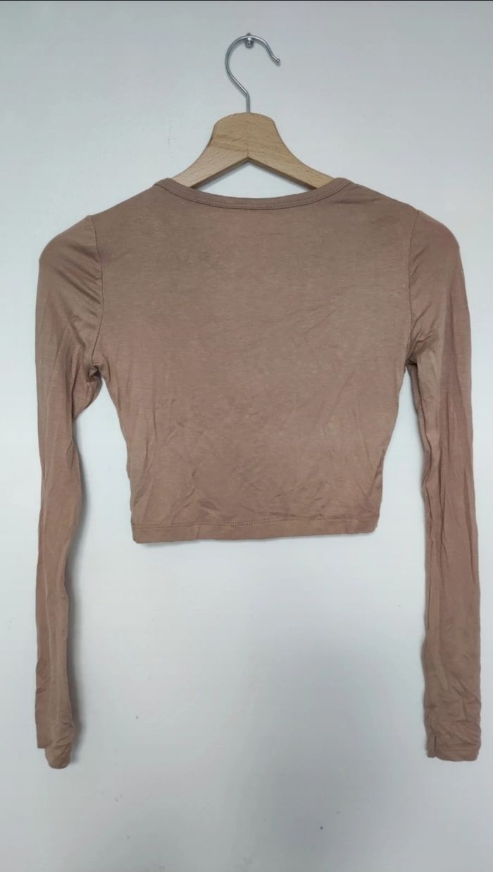 Crop top manches longues femme taille 34 - photo numéro 2