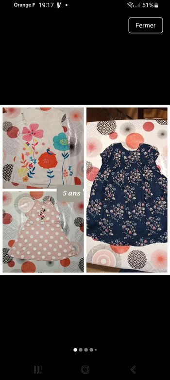 Lot 3 robes été taille 5 ans Dpam Tao
