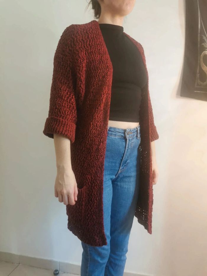 Gilet bordeaux - photo numéro 3