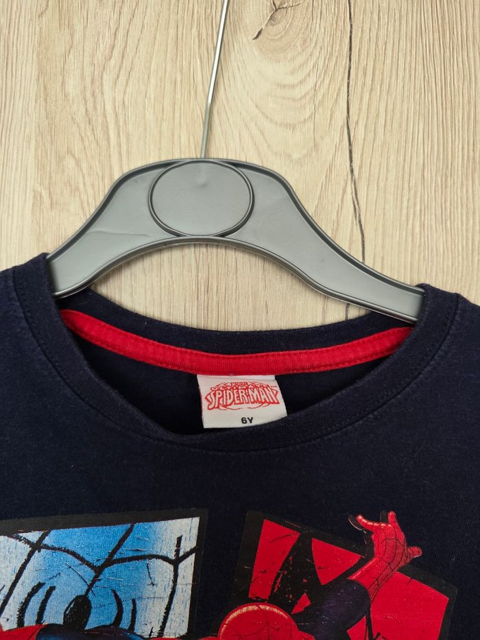 TEE-SHIRT MANCHE LONGUE GARÇON SPIDER-MAN MARVEL BLEU MARINE TAILLE 6ANS - photo numéro 3