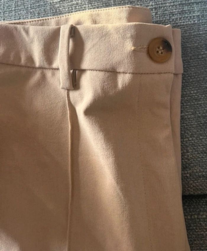 Pantalon taille haute beige taille L - photo numéro 2