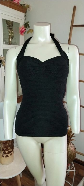 Top bustier gaufré noir by Morgan Neuf sans étiquette Taille Xs