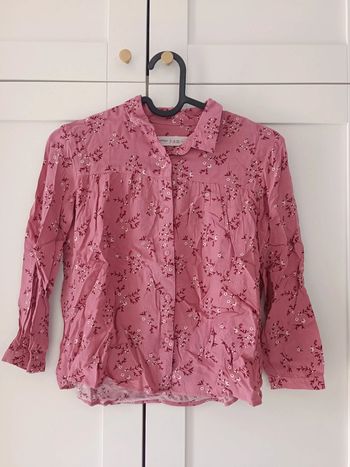 Chemise rose Fleurie 🌼 lefties 🌼 7/8 ans