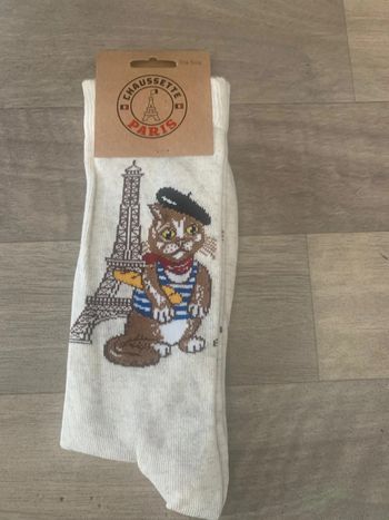 Chaussettes Peintre Parisien BeigeMarron Collection