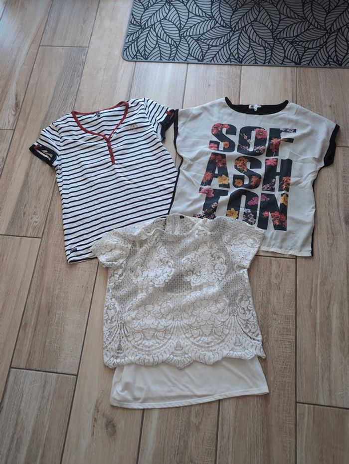 Lot 3 t-shirts femme