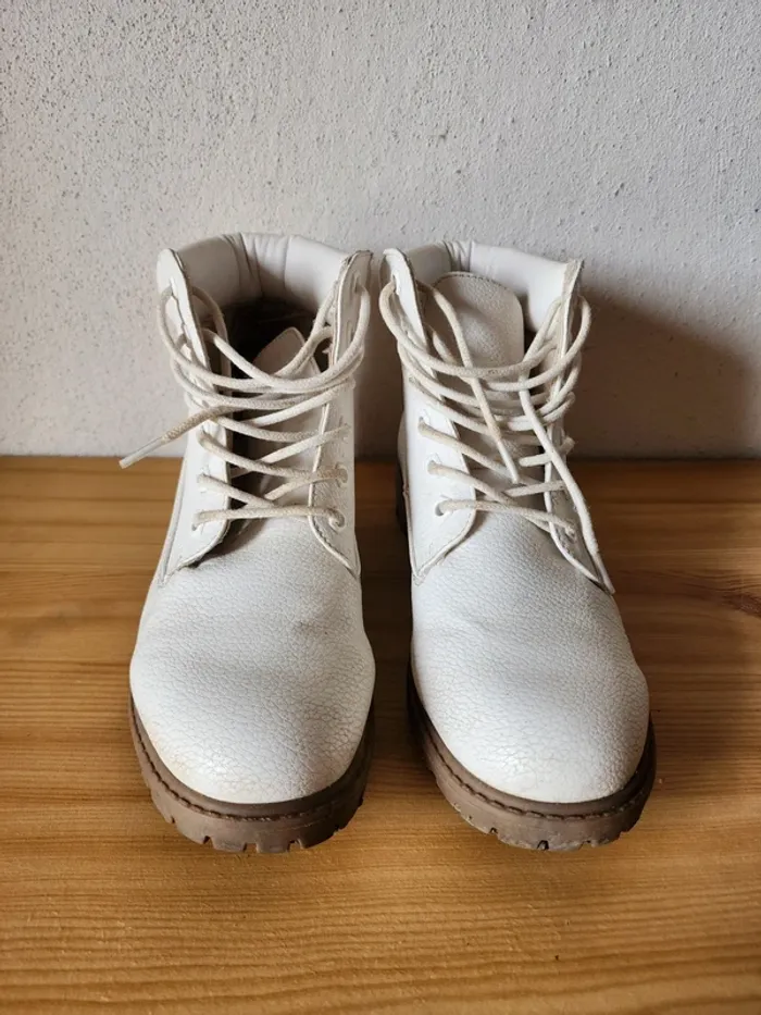 Bottines blanches Creeks T.39 - photo numéro 2