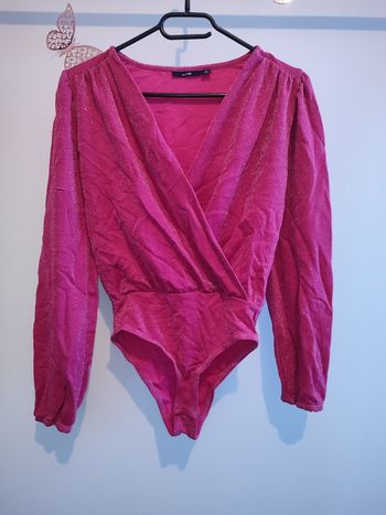 Body rose pailleté 